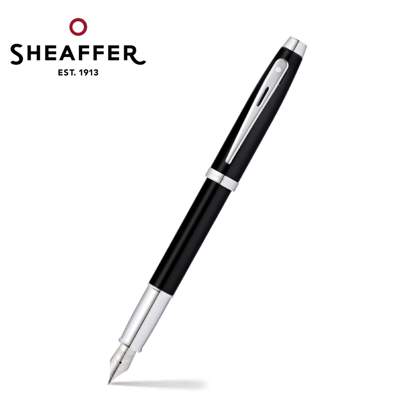 免費客製化刻字【Sheaffer】100霧黑銀夾鋼筆/F尖 SFE0931743✿50B003